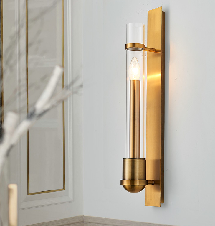 Modern Brass Wall Mounted Light Bedside Living Room LED Wall Lamp Sconce Wall Light For Home