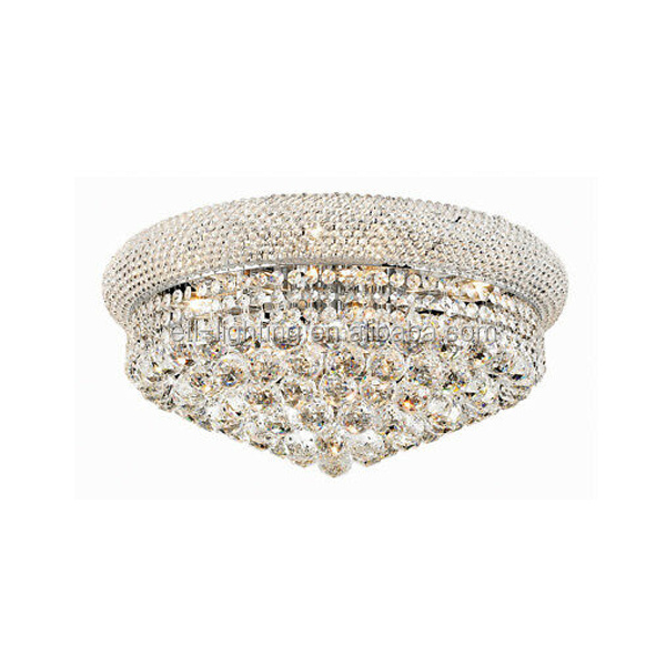 Wholesale Flush Mount Hotel Villa Crystal Ceiling Lamp Banquet LED Chandelier Ceiling Light