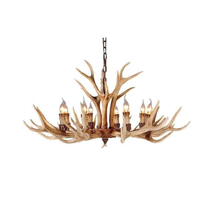 Deer Antler Chandelier For Restaurant Villa Decoration Resin Antler Chandelier Lighting