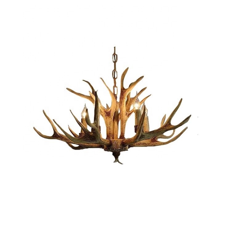 Deer Antler Chandelier For Restaurant Villa Decoration Resin Antler Chandelier Lighting