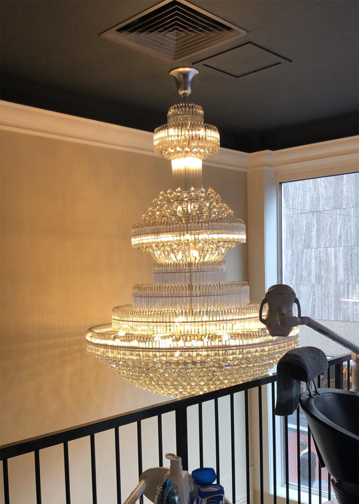 Modern Gold LED Luxury Chandeliers Large Crystal Chandelier For Banquet Hotel