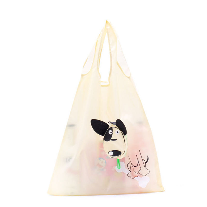 Animal Shape Dog Cat Folding Portable Reusable Shopping Bags Grocery Tote Bags Ripstop Geometric Fashion Recycling Bags