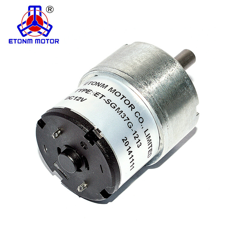 ETONM ET-SGM37G Gearbox Motor Reduction 37mm 12 Volt Dc Geared Motor 12v Dc Gear Motor