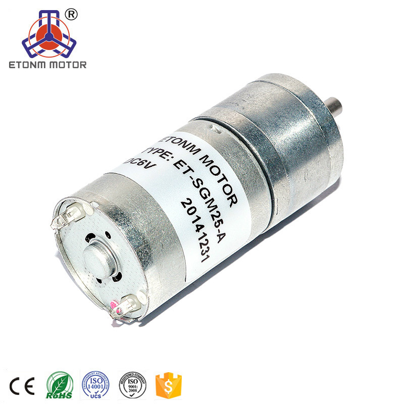 3v dc motor with gearbox high torque small size 25mm for safe and locking 6-24v