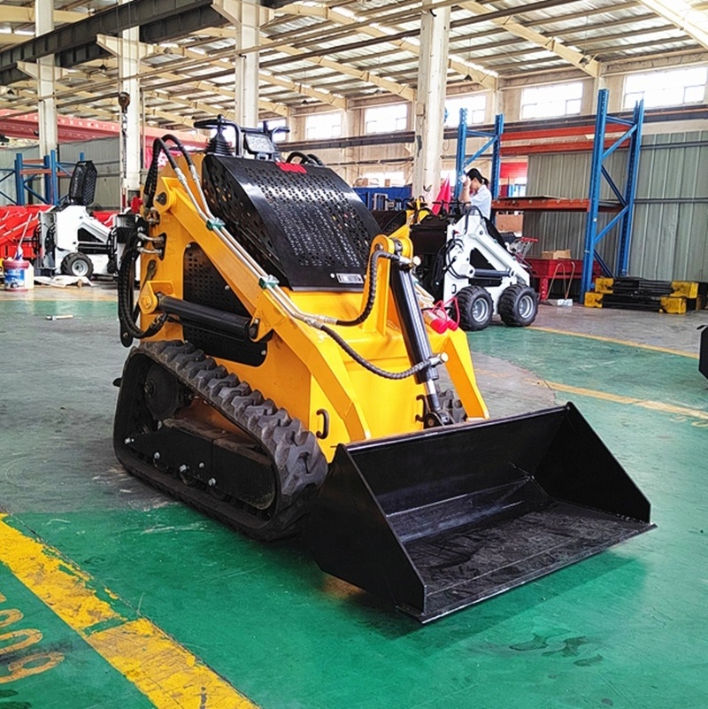 China made skid steer full hydraulic front loader mini skid steer loader factory price can match all kinds of accessories