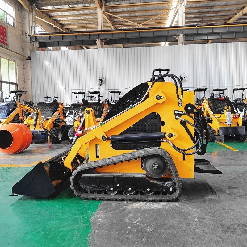 China made skid steer full hydraulic front loader mini skid steer loader factory price can match all kinds of accessories