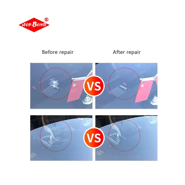 High quality products curing  fast toughness good windshield UV repair liquid  automotive glass crack repair