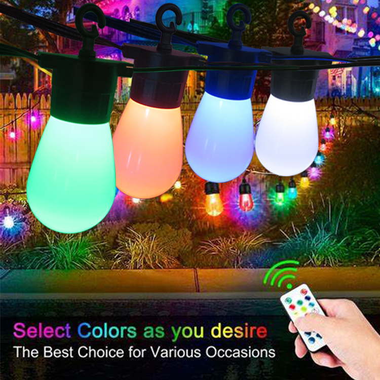 S14 Outdoor String Led Lights Globe Bulbs for Garden Yard Bulb Garland Lights