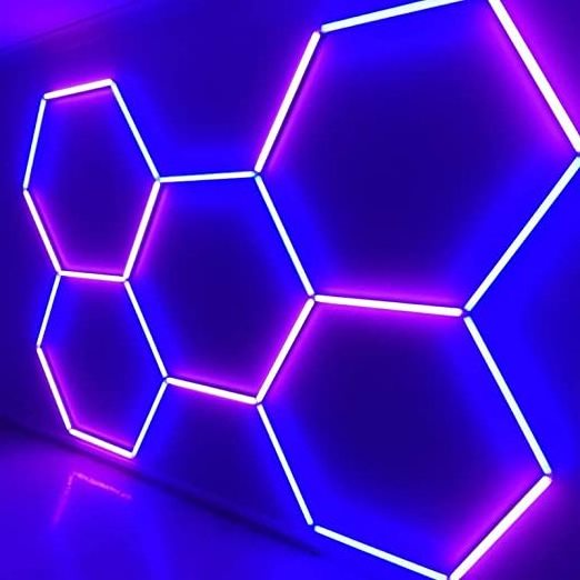 Etop High Quality Garage Light New RGB Car Showroom Hexagonal Light RGB Ceiling Hexagon Light LED