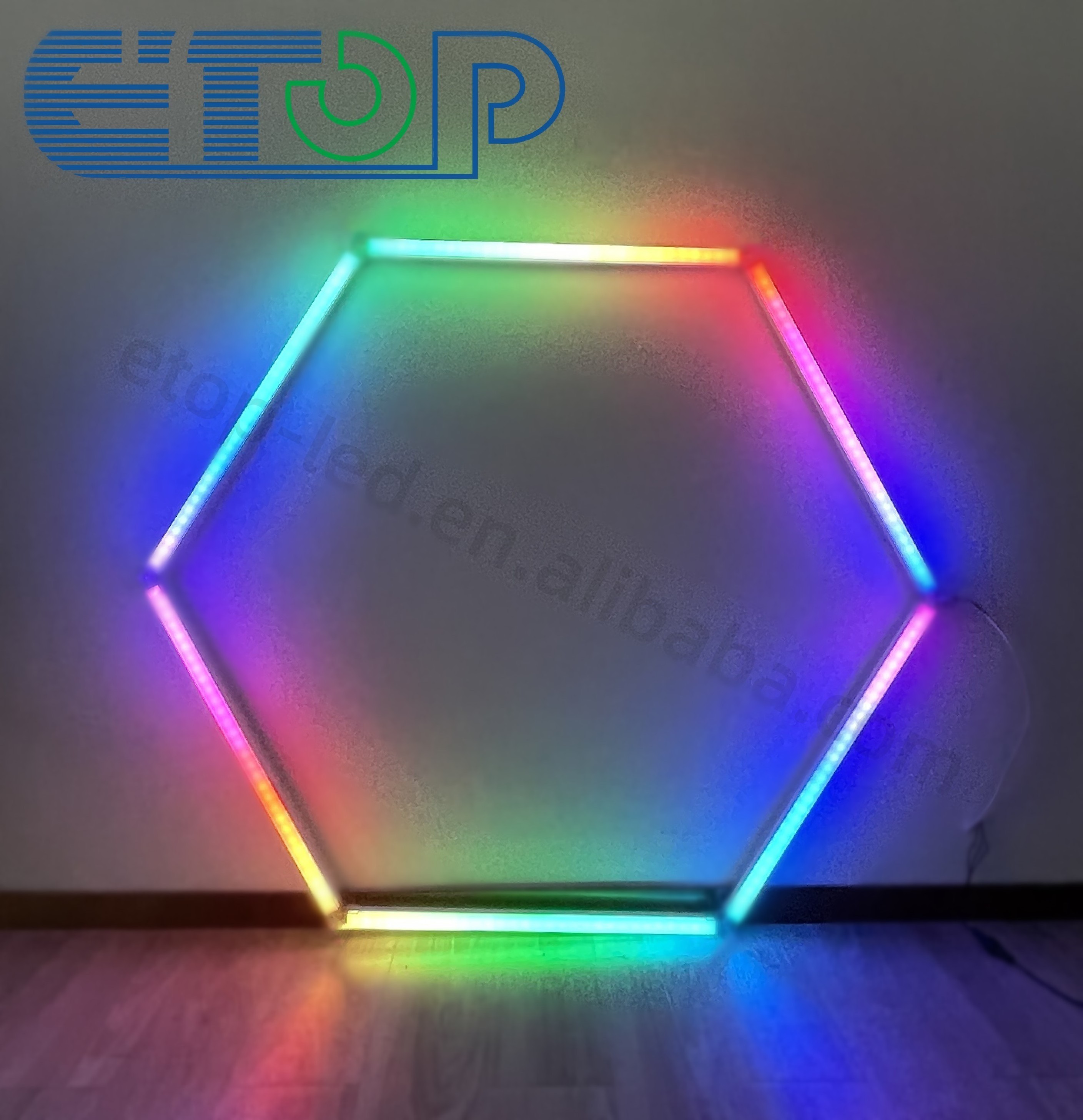 Etop High Quality Garage Light New RGB Car Showroom Hexagonal Light RGB Ceiling Hexagon Light LED