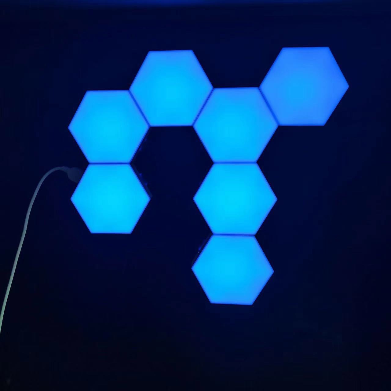 Creative Smart Removable Wall Lamp Quantum Honeycomb Hexagon Light Night Gift Ambient Wall Ceiling Light