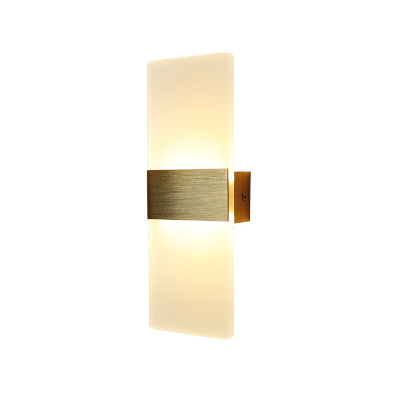 Modern Lights LED Wall Sconce Black Acrylic Lighting Cold Warm White Minimalism Indoor Home Room Bedroom Hotel Decoration