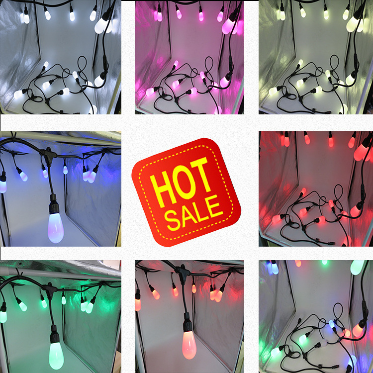 E-top S14 Outdoor String Led Lights Globe Bulbs for Garden Yard Bulb Garland Lights