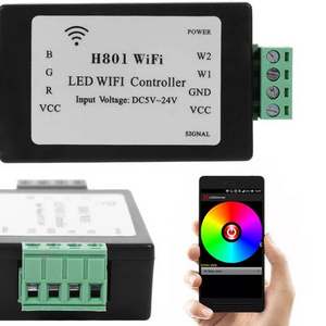 RGBW LED WIFI controller;RGBW WiFi LED H801 Controller;DC5-24V input;4CH*4A output