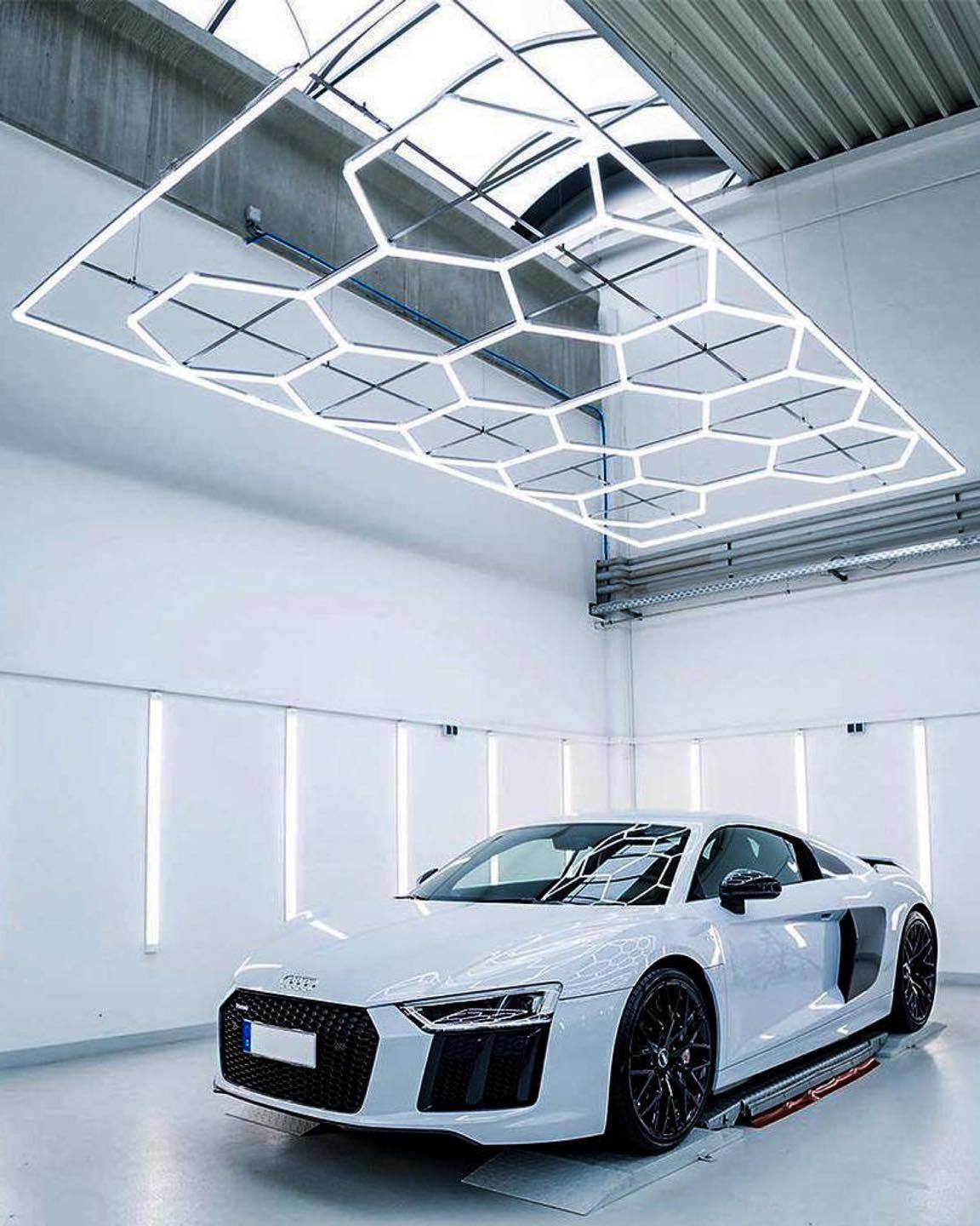 Etop 6500K Hexagon Led Lights Ceiling Light For Garage Basement Warehouse Auto Beauty Shop Car Detailing Shop