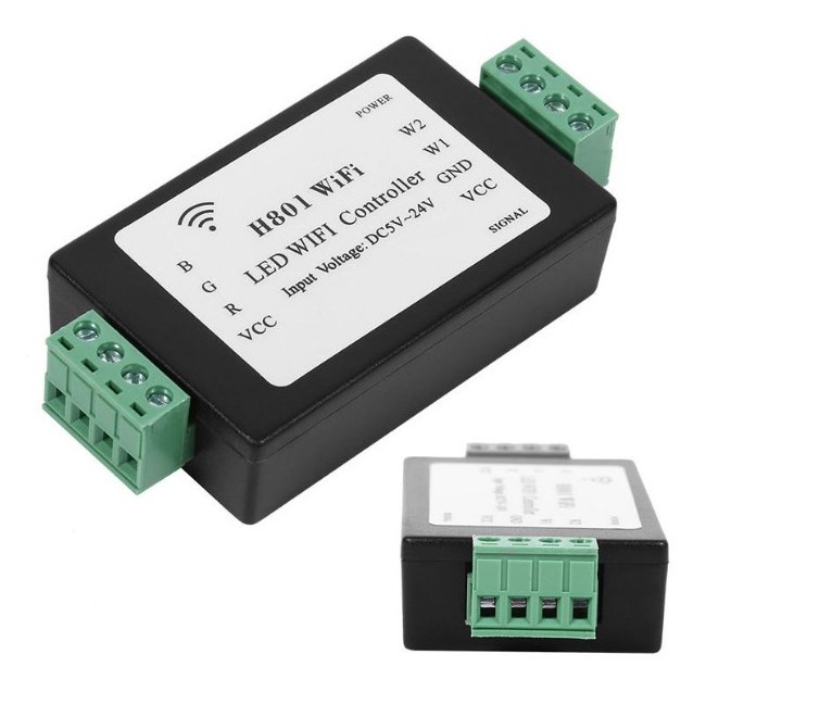 RGBW LED WIFI controller;RGBW WiFi LED H801 Controller;DC5-24V input;4CH*4A output