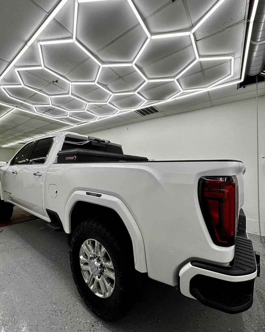 Etop 6500K Hexagon Led Lights Ceiling Light For Garage Basement Warehouse Auto Beauty Shop Car Detailing Shop