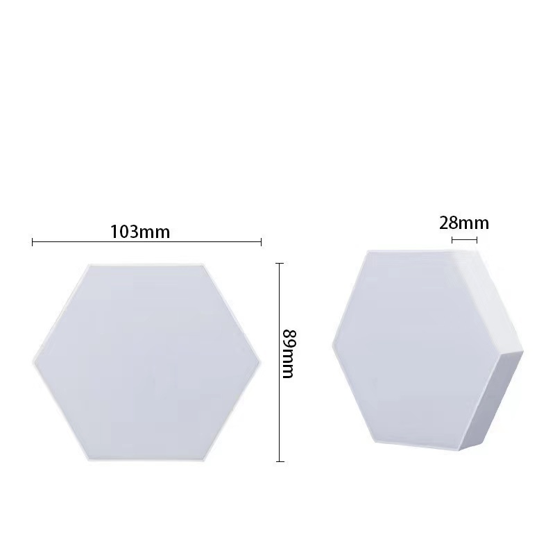 E-top Christmas Decoration Mobile APP Control DIY Hexagonal Modular Lamp Home Decor Interior Wall Art LED Night Light