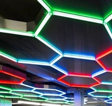 Etop Garage Lights RGB Hexagon Color Hot Sale Garage Led Light Showroom Ktv Bar Light Hexagonal