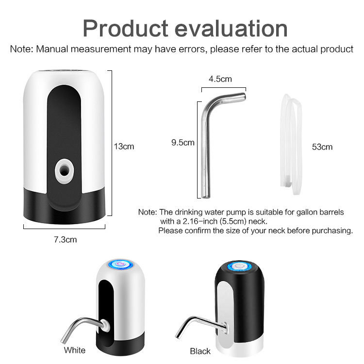 Household USB Rechargeable Automatic Drinking Water Pump Wireless Portable Electric Water Dispenser