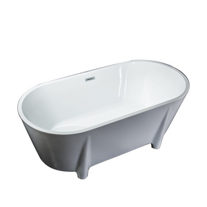 Freestanding Bathtub Cupc Luxury Adult Soaking Tub Bathroom Tub Custom Colors Arylic Indoor Modern Drainer 5 Years Center 1.8m