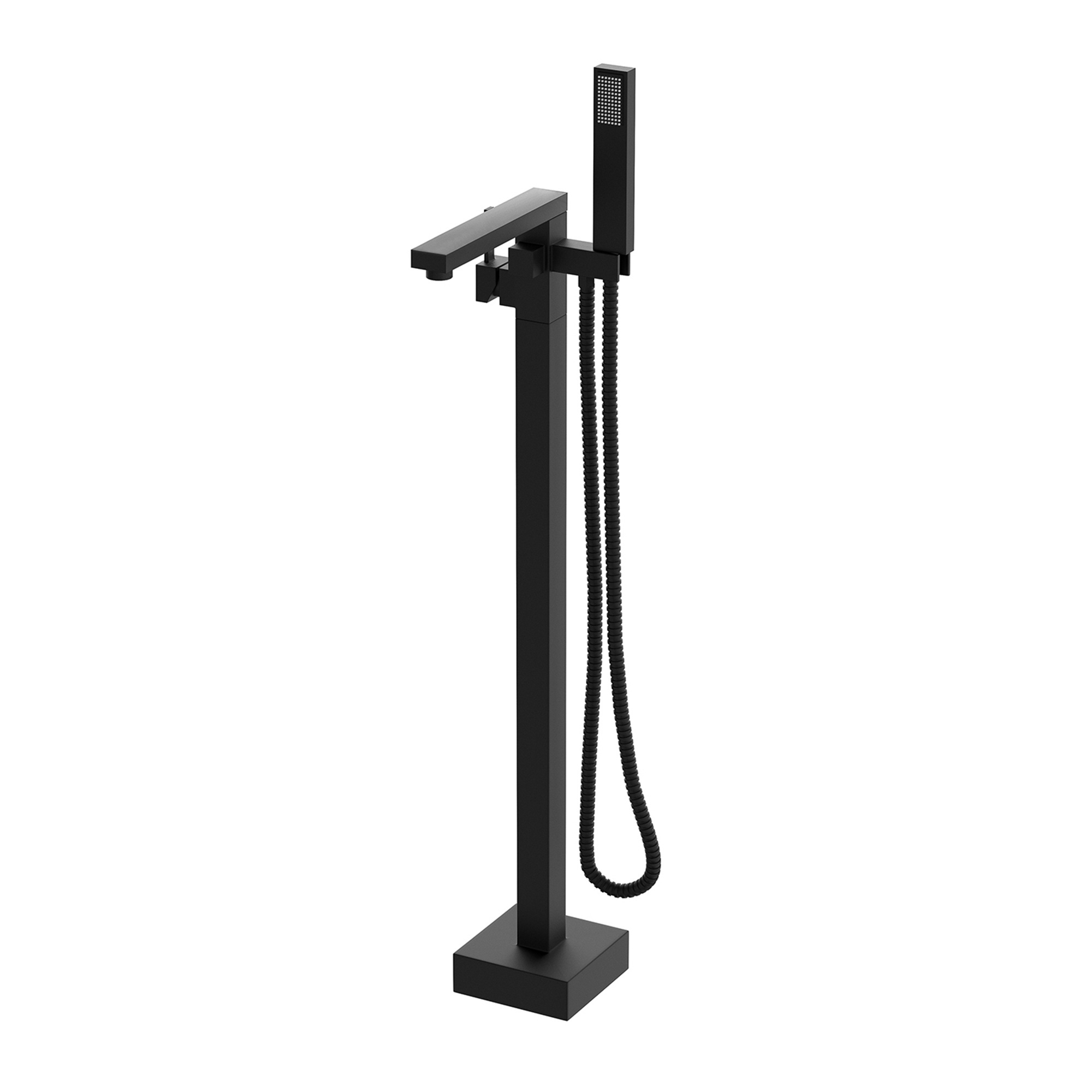 Matte Black Bathtub Shower Set Free Standing Faucet Bathroom Bathtub Faucet with Hand Shower