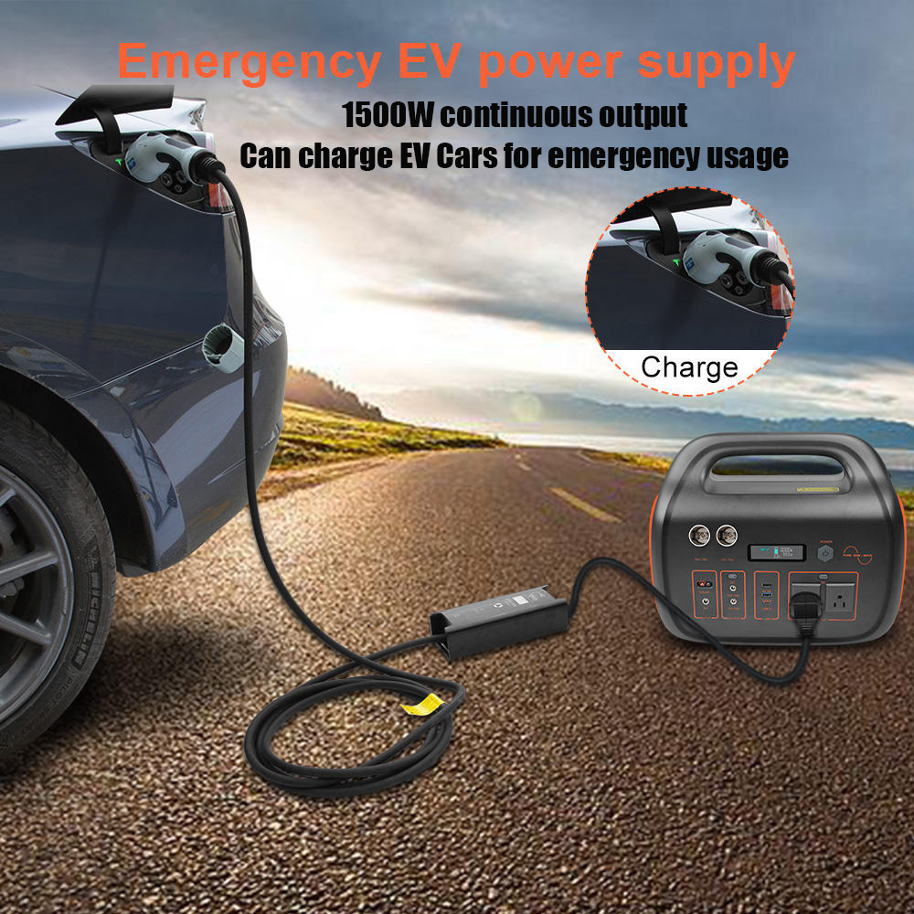 1500W Portable Power Station Lithium Battery Pack Outdoor Solar Rechargeable Mobile Power Supply