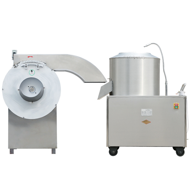 Industrial Electric Automatic Beet Root Carrot Cassava Potato Washing Peeling Cutting Machine