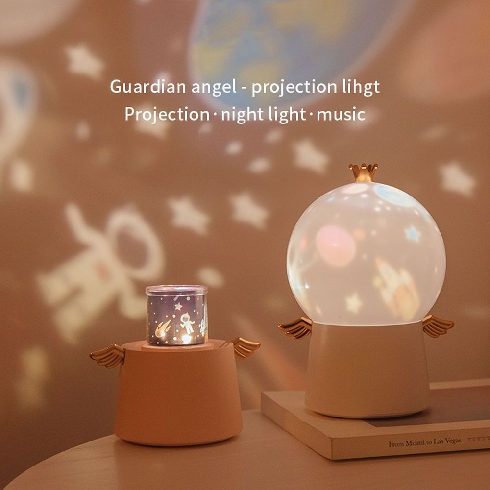 Music Starry Star Light 360 Degree Rotation Night Light Guardian Angel RGB LED galaxi Projector Sky Projector Romantic Gift