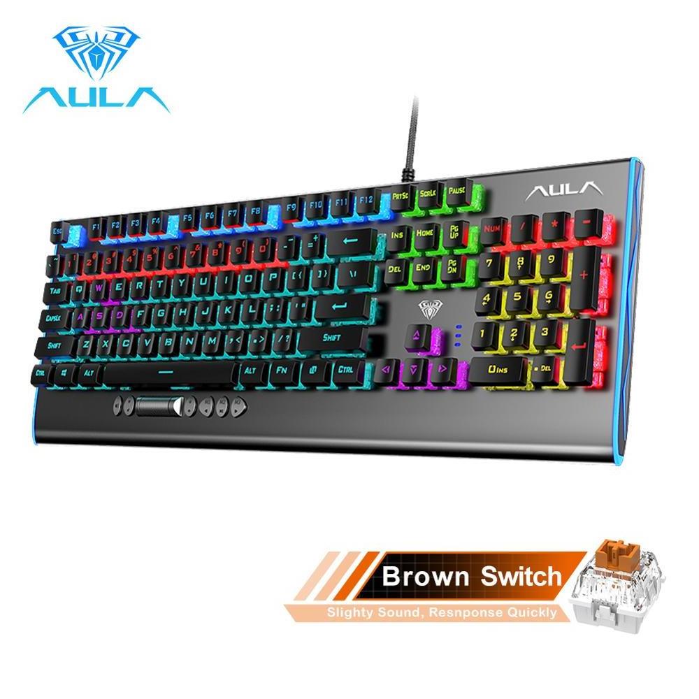 F2099 Gamer Mechanical Keyboard Blue Brown Switch Mix Backlit Wired Gaming Keyboard Anti-ghosting for Game Tablet Desktop