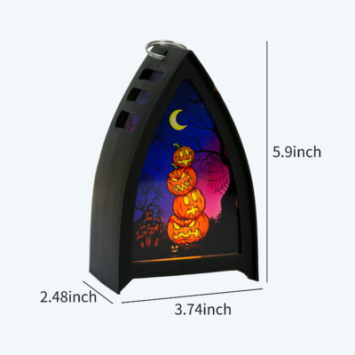 Witch Halloween LED Lantern Fairy Lights Lamp Battery Operated Halloween Hanging Lighting for Home Party Porch House Decoration