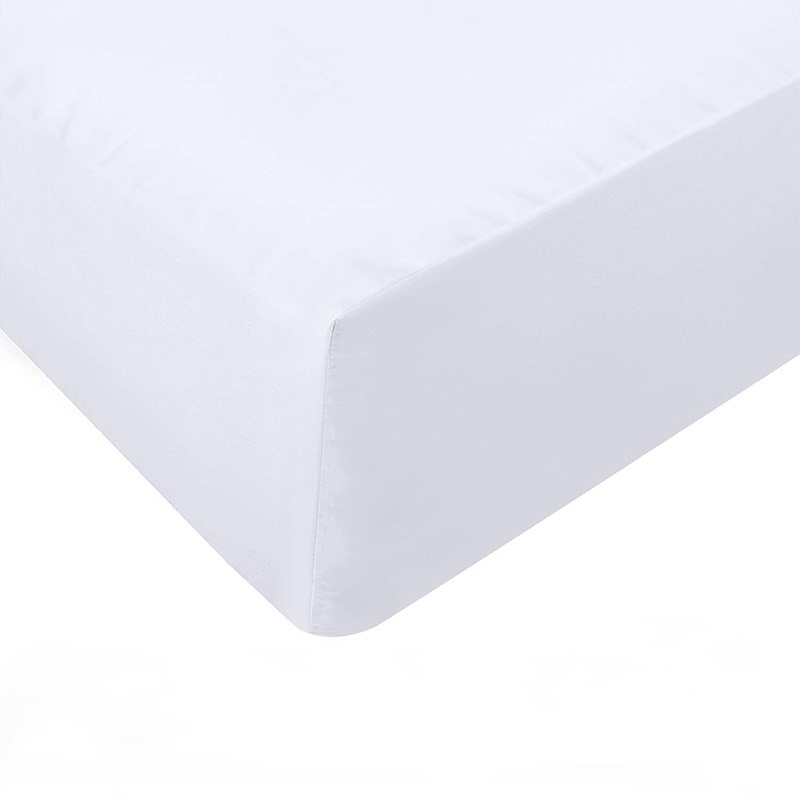 Wholesale custom white double king size 100% polyester microfiber fabric luxury fitted bed sheets for beds