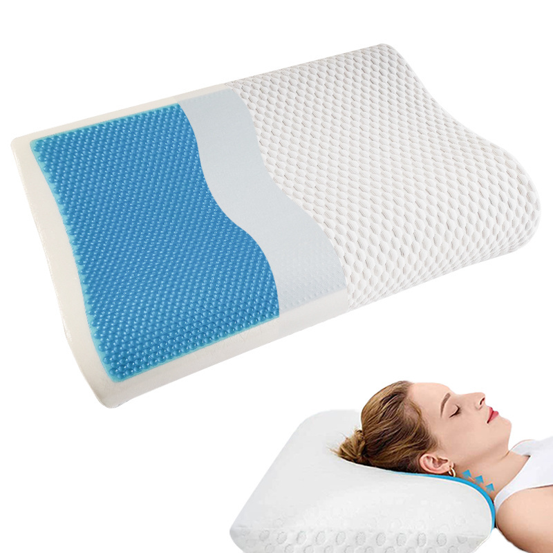 OEM & ODM adjustable cooling gel neck pain memory foam ergonomic cervical pillow