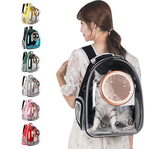 Hot selling clear pvc portable bubble travel space capsule dog cat pet carrier backpack