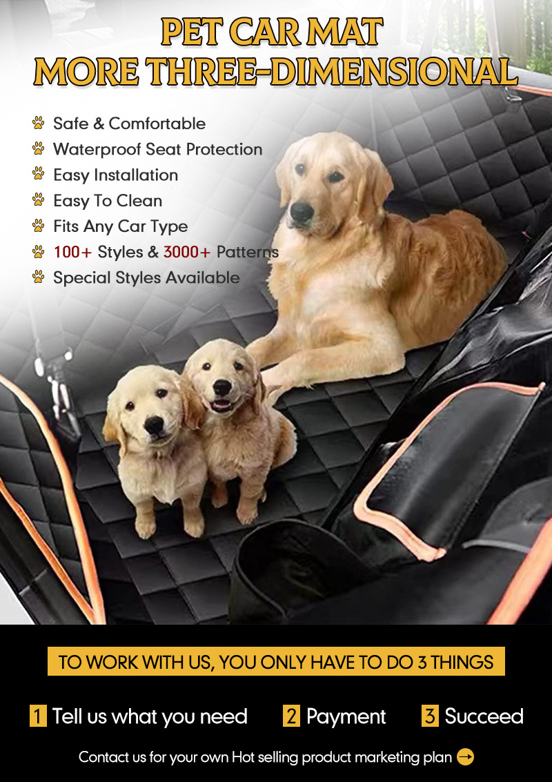 Wholesale Universal black pet dog car hammock backseat back seat cover protector for back seat