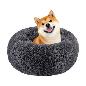 Dog products chew proof modern outdoor anti anxiety portable donut plush cat pet dog beds for dogs