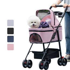 OEM ODM puppy detachable pet cat dog stroller for large dogs