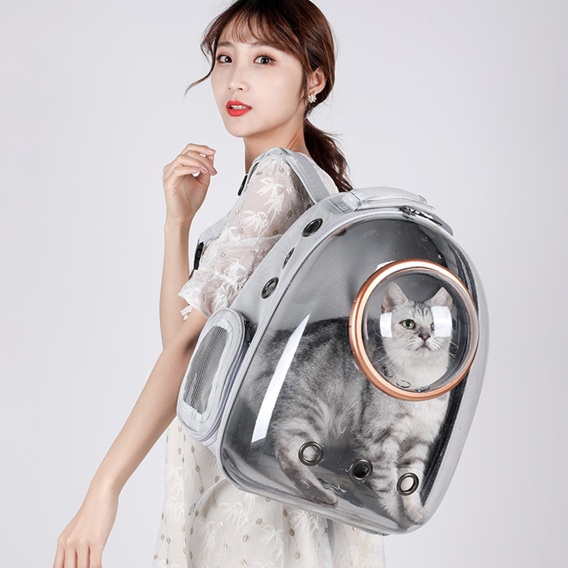 Hot selling clear pvc portable bubble travel space capsule dog cat pet carrier backpack