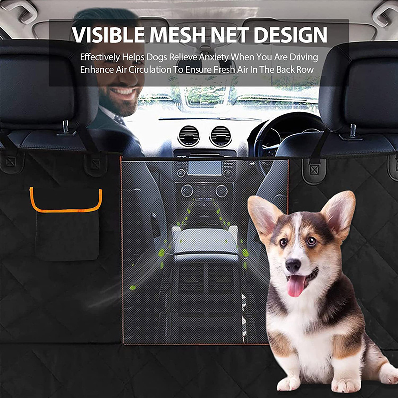 Wholesale Universal black pet dog car hammock backseat back seat cover protector for back seat