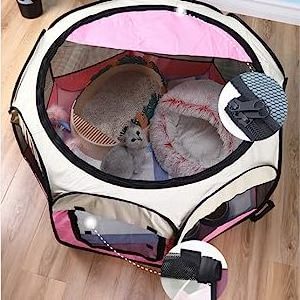 High Quality Octagonal Dog Cage, Kennel, Cat Litter, Scratch Resistant Foldable Pet Playpen