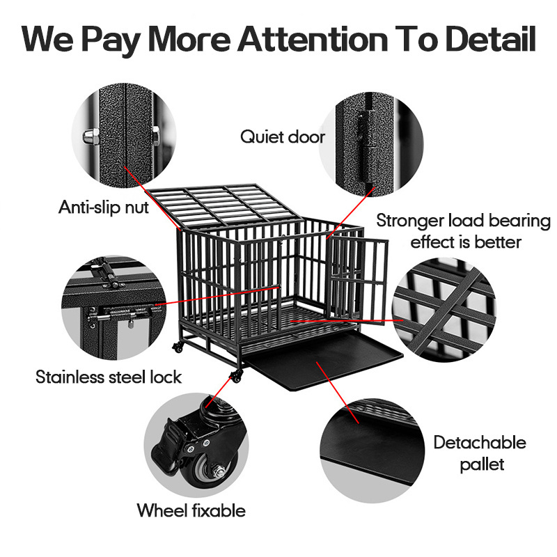 2024 New material indoor stainless steel Cage chien Jaula para perro cage dog kennel crates for large dogs