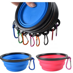 Custom Silicone Anti-Slip Resistance Height Adjustable Foldable Dog Bowl Collapsible Travel Pet Dog Bowl Adjustable