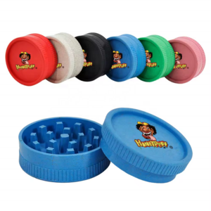 Silicone custom Colors Herb Grinders Wholesale 55mm Tobacco Spice 3 layers Herb Grinder Portable Smoking Accessories