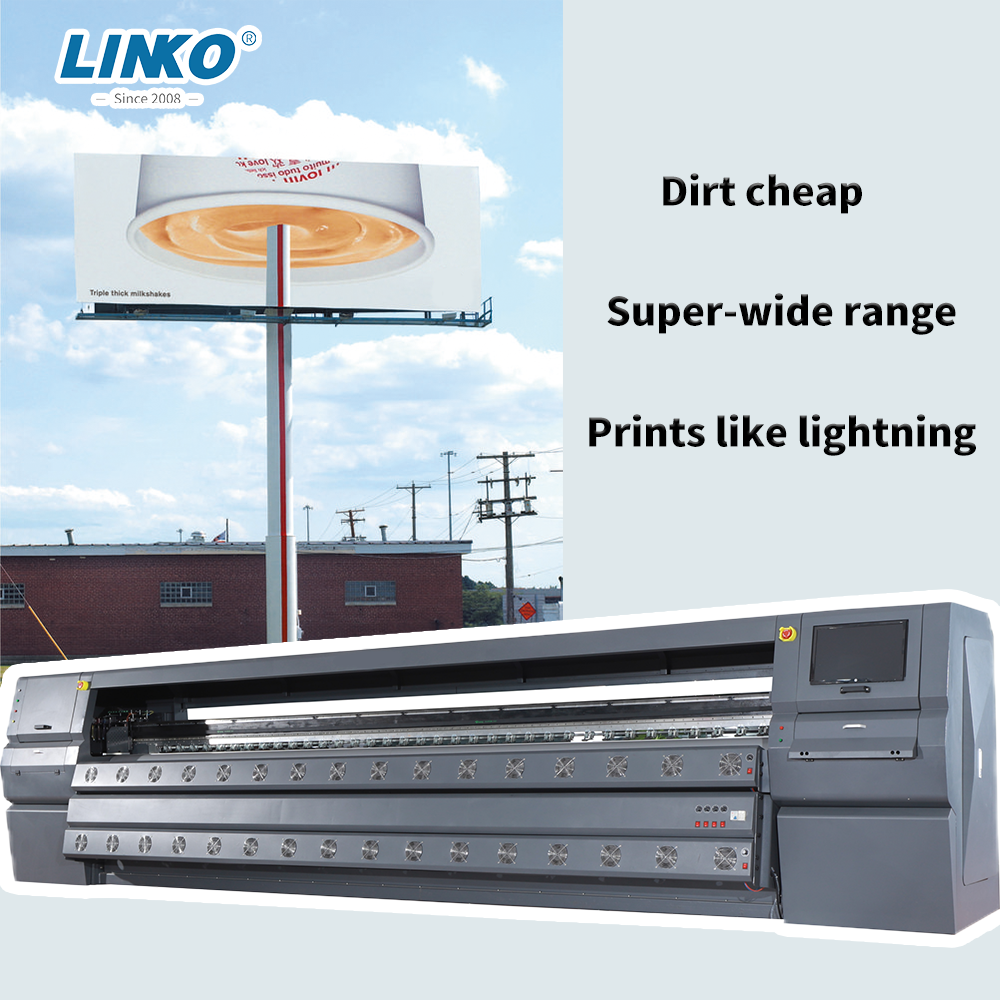 LINKO large format printer 5m Print Width and Eight 512i Print heads Solvent Printer VA-5008 for Advertising board Billboard...