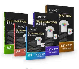 LINKO  120gsm Fast Dry  A3 A4 Size Sublimation Paper Heat Transfer Paper for Mug  Cotton Printing Sublimation Printer A3 A4 Use