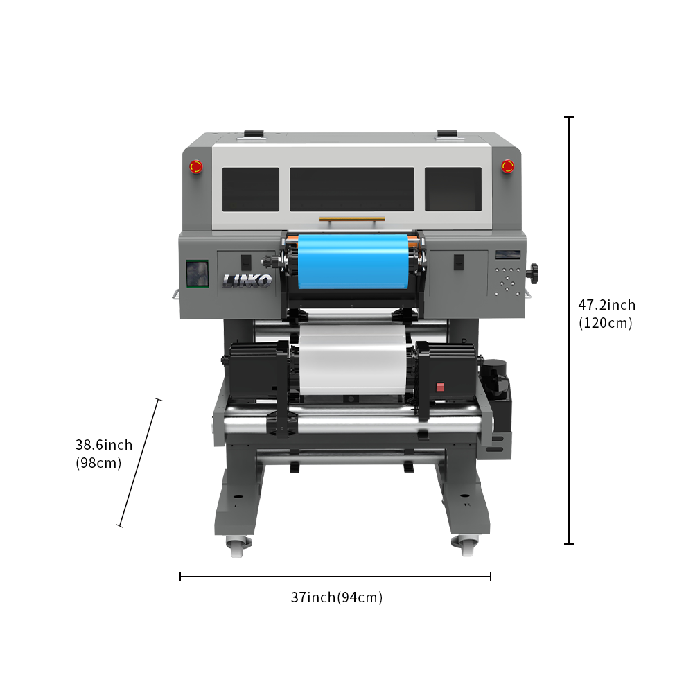 3 XP600 Print Heads UV DTF Film Printer Adhesive Waterproof Custom Printed Crystal Stickers & Glass Cup Printing Machine 300mm