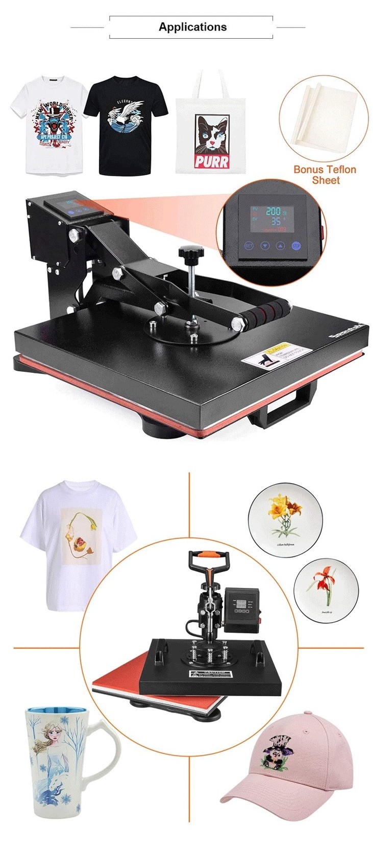 LINKO  hot sale competitive price roller sublimation printing cheap used t shirt press heat transfer machine