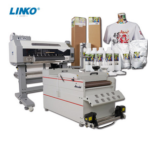 LINKO Best High Speed Dual Head I3200 A2 60cm DTF Printer Printing Machine tshirt DTF Printer 60cm with Powder Shaker