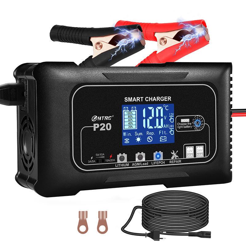 Chinese factory sells directly to EU/USA 12V20A 24V10A battery charger for automobiles and motorcycles battery charger