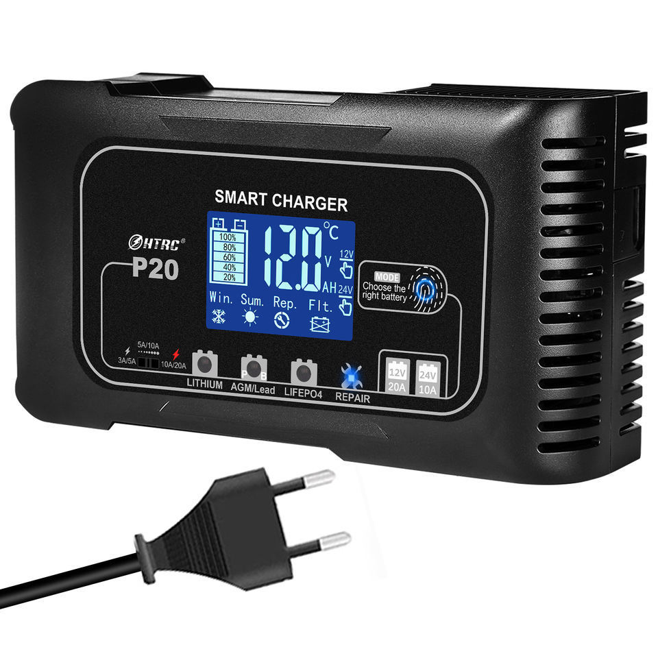 Chinese factory sells directly to EU/USA 12V20A 24V10A battery charger for automobiles and motorcycles battery charger